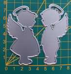 Wykrojnik aniołki chrzest komunia scrapbooking