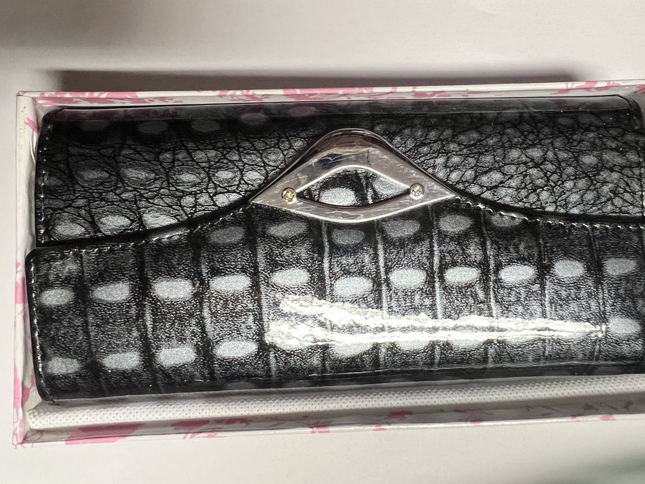 Portfel skórzany 18.5 cm/ 9 cm , nowy