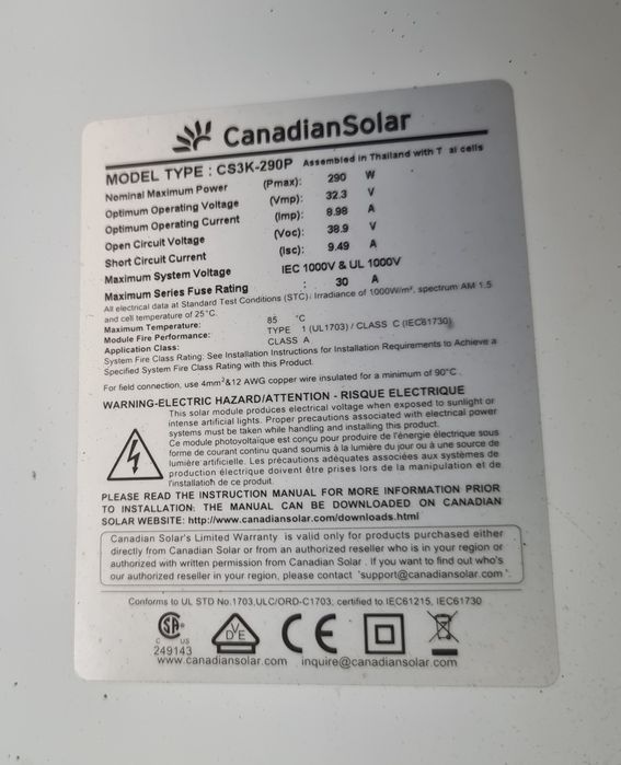 Paineis Solares usados