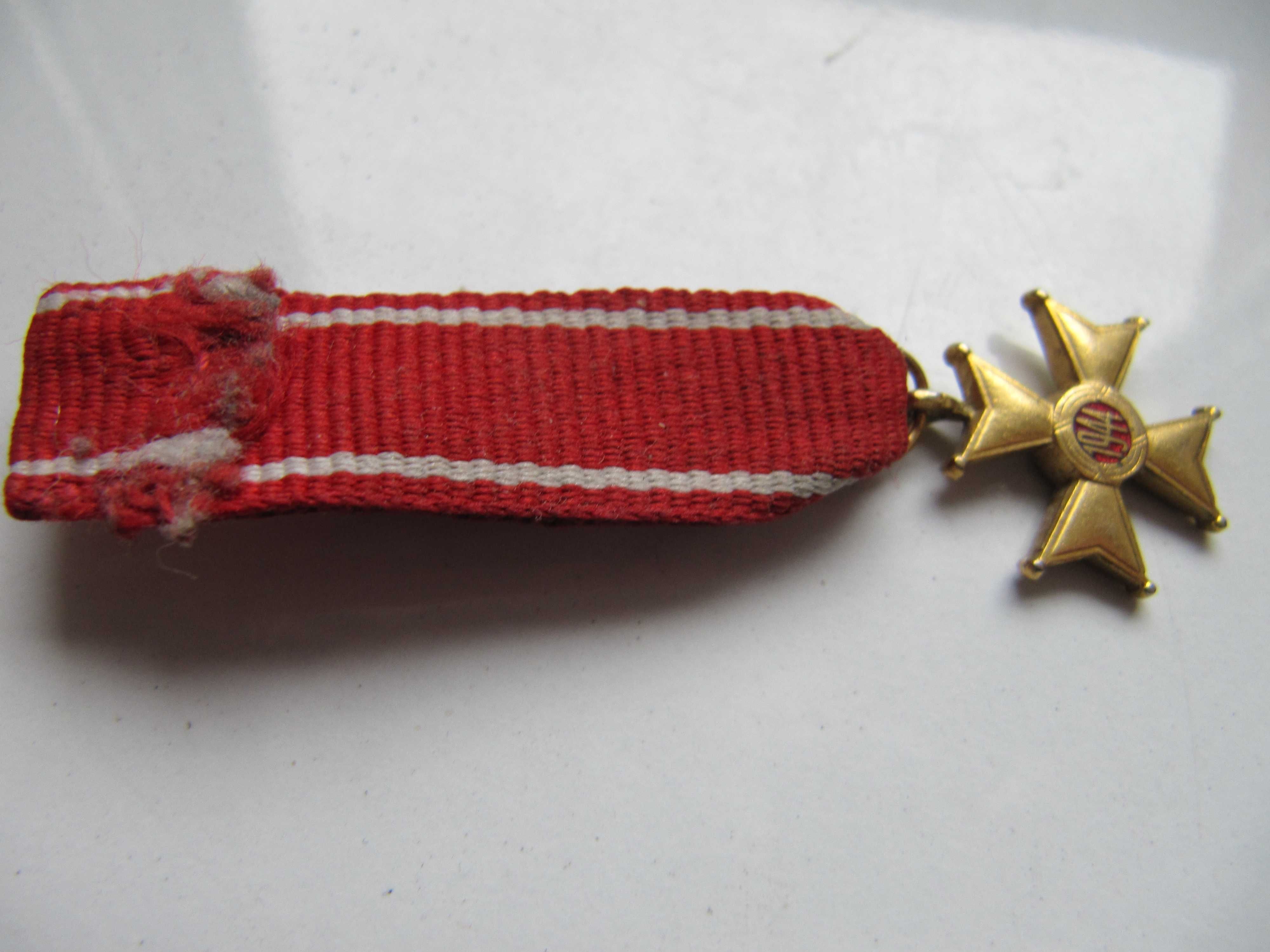 krzyż oficerski o.o.p odznaczenie miniatura miniaturka odznaka medal