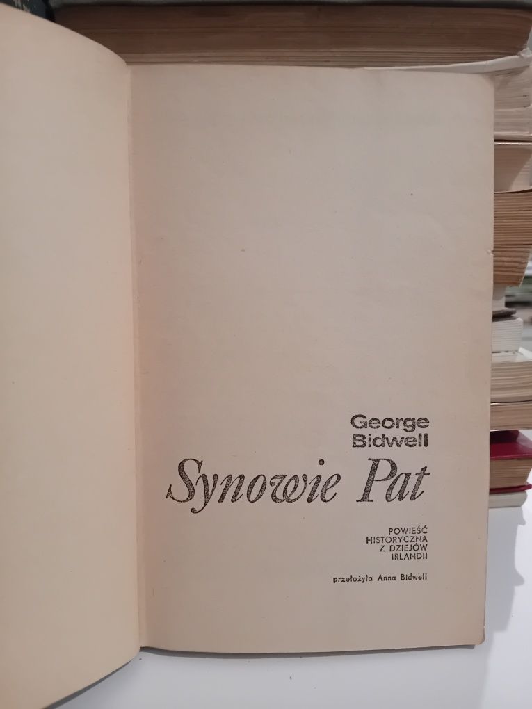 Synowie Pat George Bidwell dzieje Irlandii