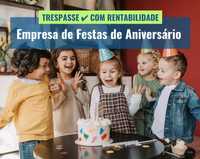 Trespasse / Venda de negócio de festas de aniversário rentável