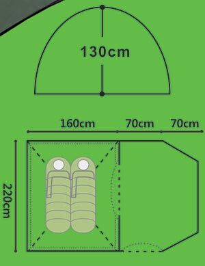Палатка туристическая  2-х местная Mimir 1504-2