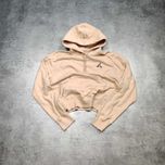 DAMSKA Krótsza Bluza z Kapturem Bawełna Morelowa Jordan Nike Hoodie