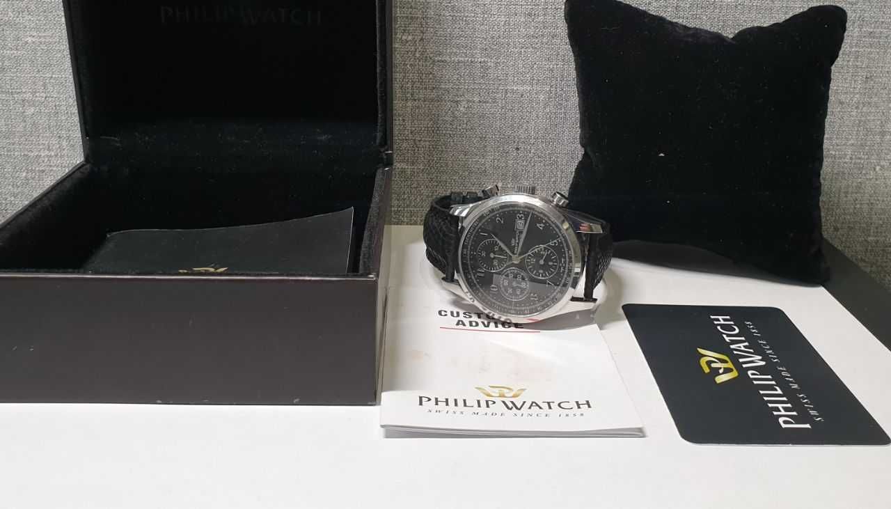 Чоловічий годинник часы Philip Watch Automatic Chronograph 42mm 7750
