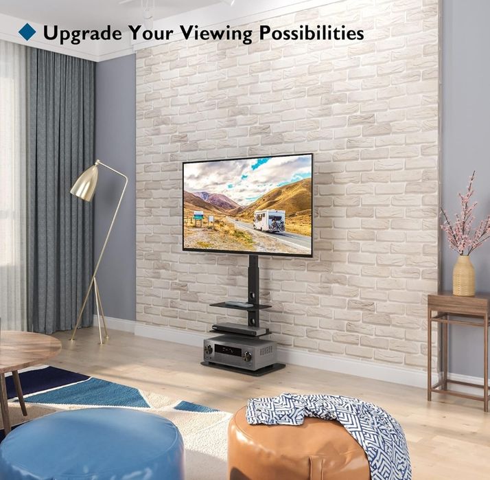 Bontec Uchwyt Stojak na TV z pólkami