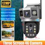 Kamera 4G LTE 12MP 3EKRANY 3XObiektyw 10xZoom Optyczny+KartaSD64GB 4K