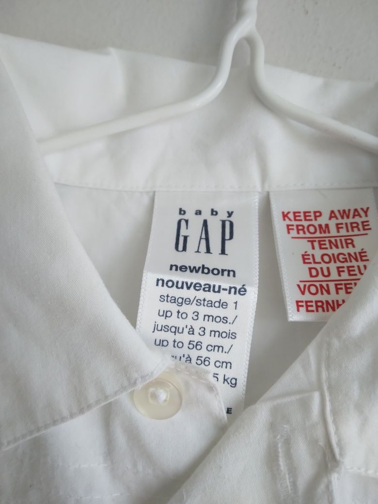 Camisa branca gap 1 a 3 meses