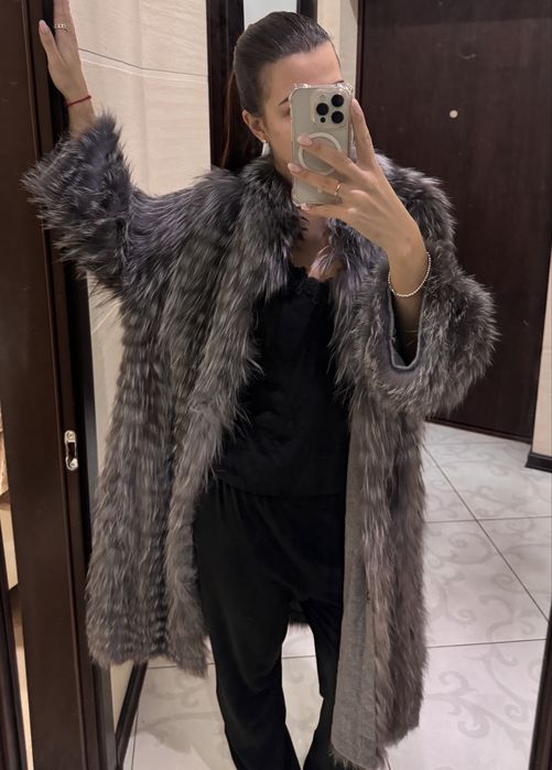 Пальто из чернобурки