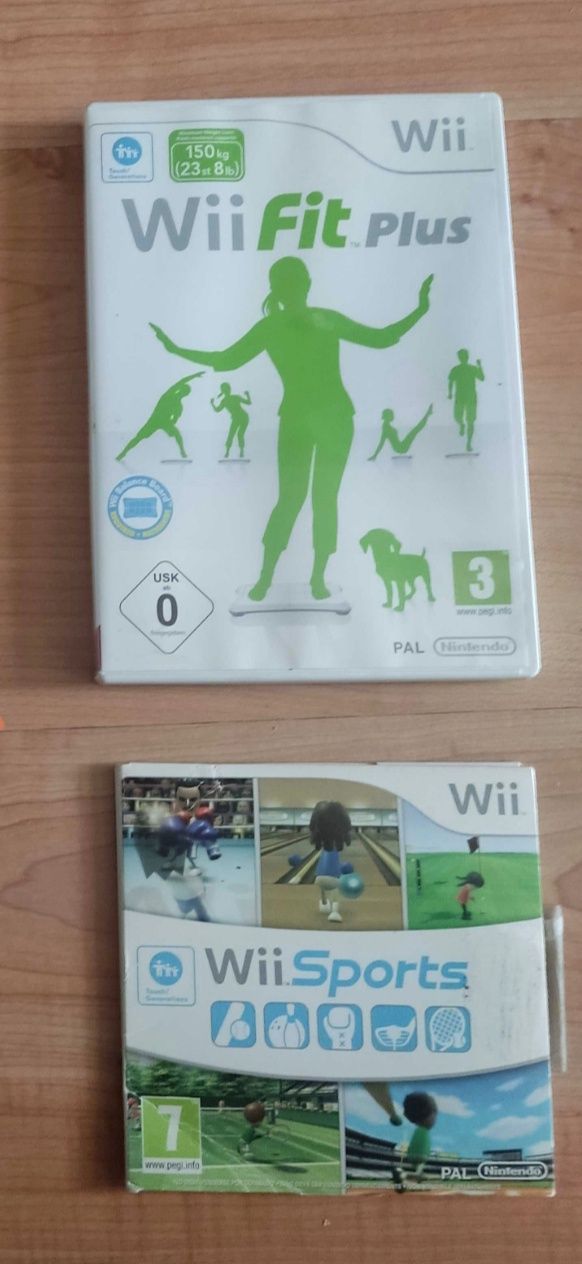 Jogos originais Wii: Fit Plus e Wii Sports