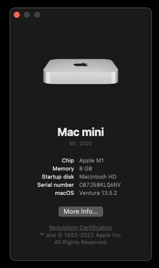 Mac mini M1 2020