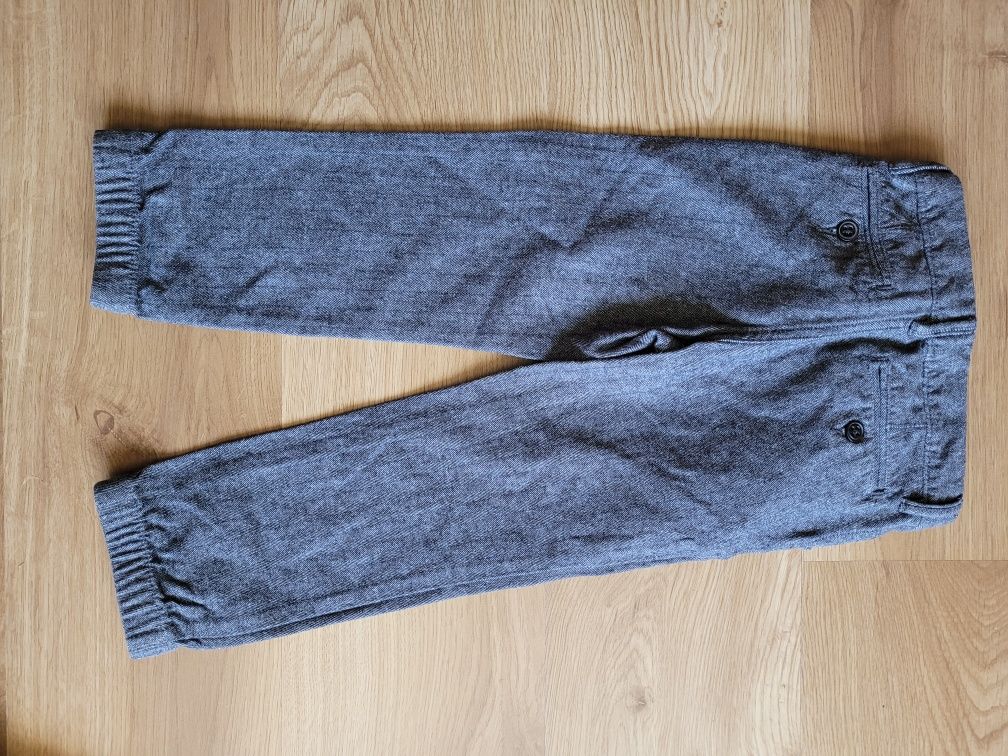 Spodnie chlopiec eleganckie Gap szare 100% bawełna