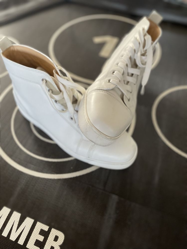 Christian Laboutin męskie wysokie białe trampki rozmiareu 45