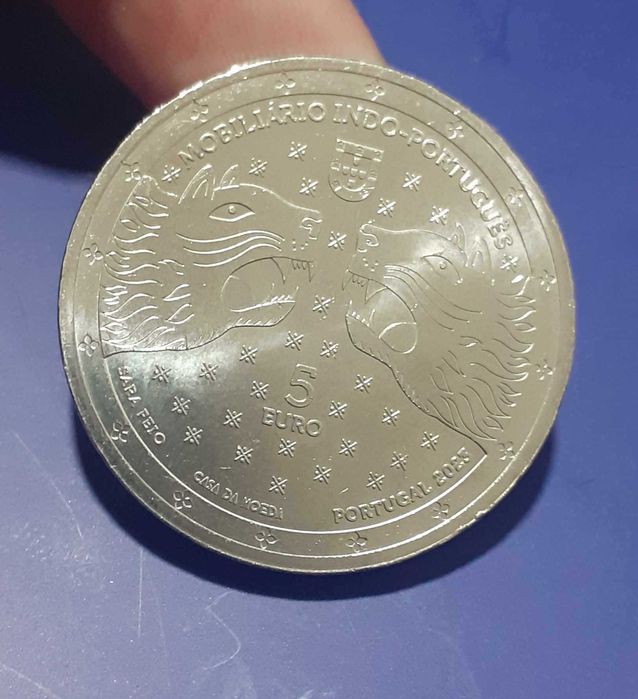 Moeda 5€ Mobiliário Indo-Português