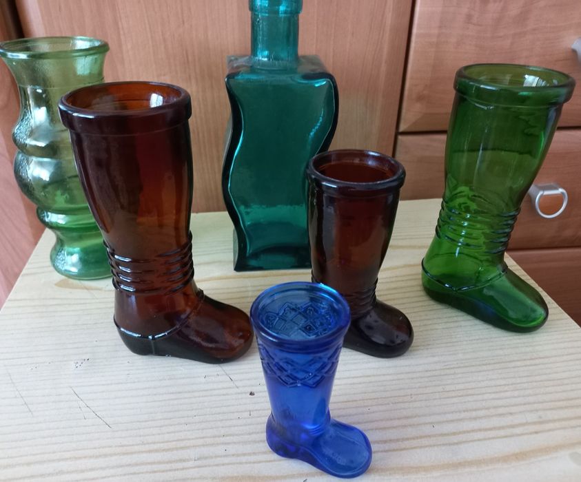 Stare wazony szklane vintage Prl