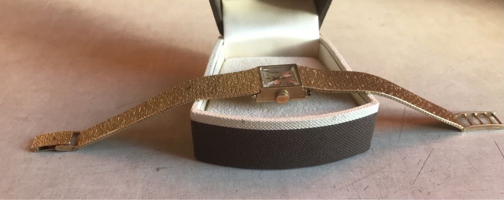 stowa zloty zegarek damski złoto 585 14k kruk bransoleta bransoletka