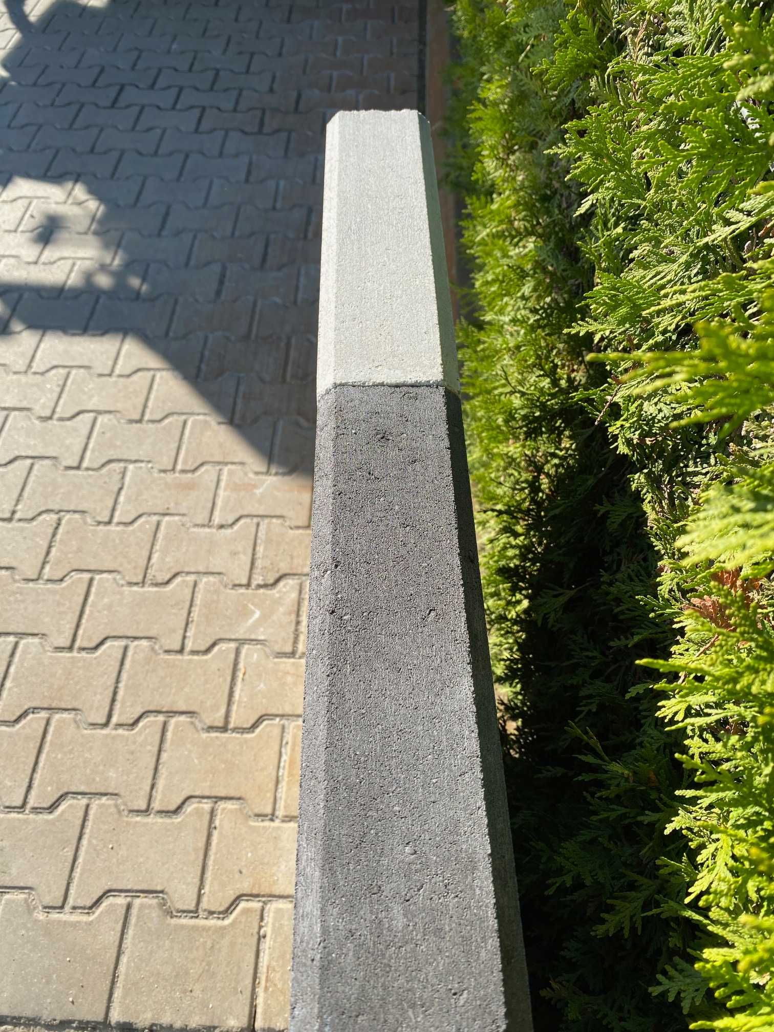 Palisada betonowa 100cm ZBROJONA tarasowa murek PRODUCENT biała