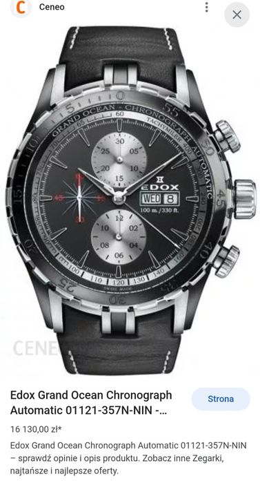 Edox Grand Ocean Chronograph Automatic 01121