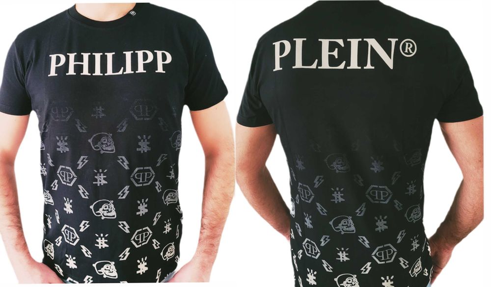 Koszulka t-shirt Philipp Plein nadruk S-XXL czarna
