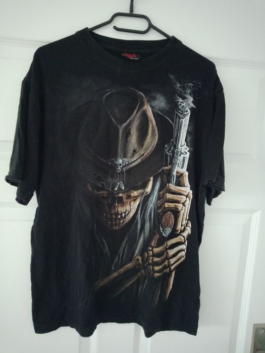 Spiral t-shirt Smoking Gun koszulka Affliction czaszka mroczna śmierć