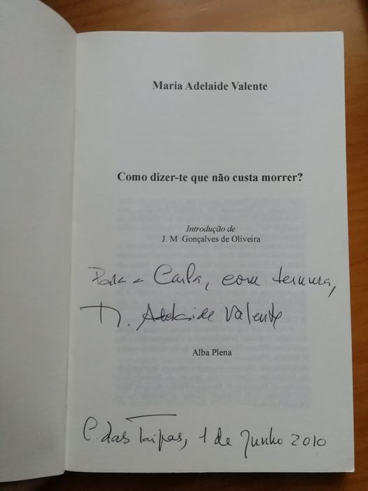 Livro "Como dizer-te que não custa morrer?"