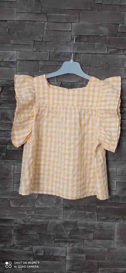 Bluzeczka w kratę Lindex r. 110/116 zaw. 100% bawełny