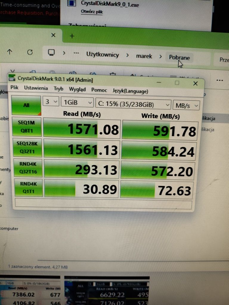 Dysk Intel SSD m2 używany 256 gb