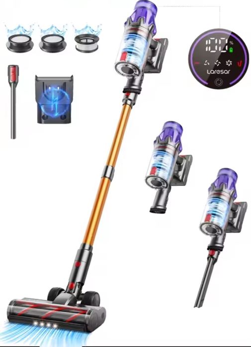 Odkurzacz bezprzewodowy Laresar V7 – 500W / 50 000 Pa – Nowy