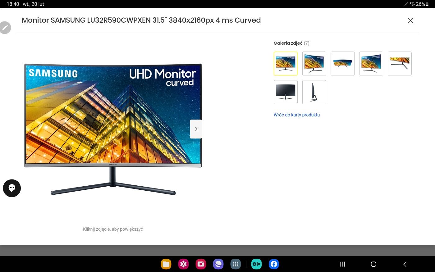 Monitor samsung u32r590cwu