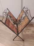 Gazetownik metal rattan