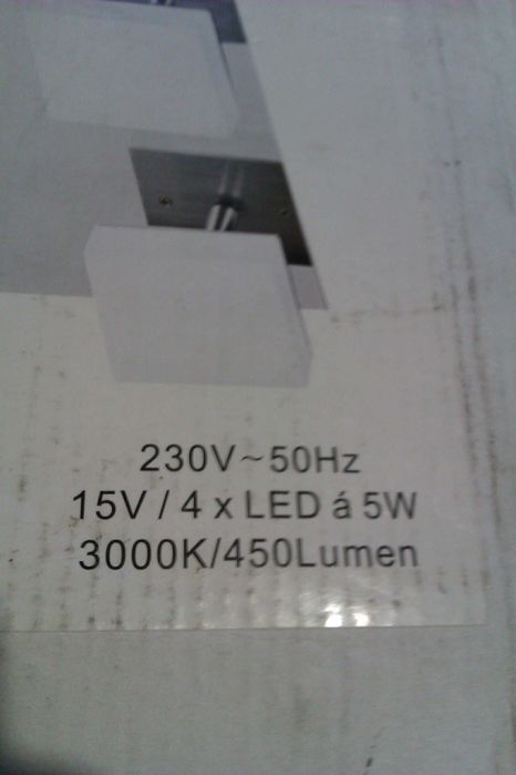 nowy sprawny kinkiet led na podstawie lustrzanej tanio!!!