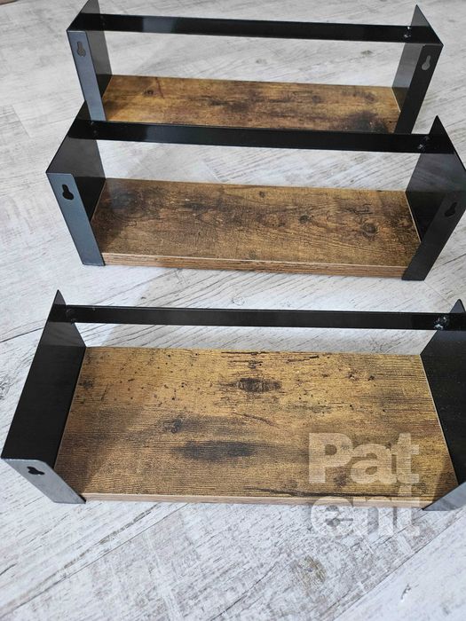 Półka łazienkowa 3 sztuki loft retro na ścianę ścienne dekoracja