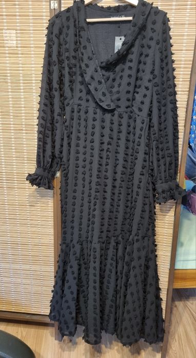 Nowa zwiewna boohoo Petite maxi retro 40 emo gotic folk