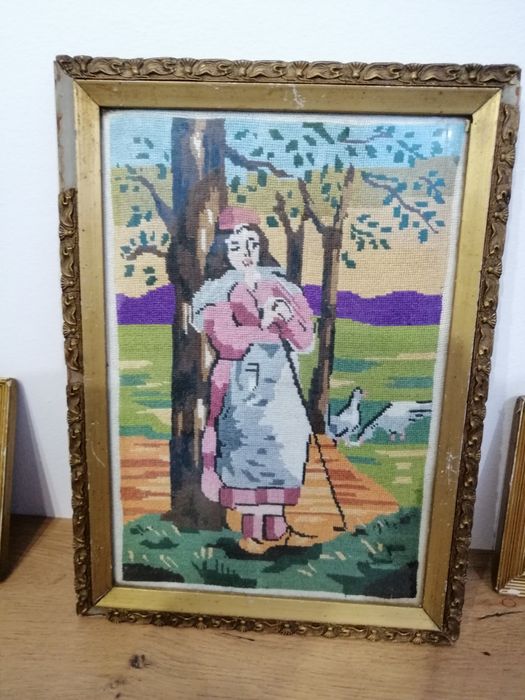 Obrazy wyszywana krajobrazy