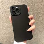 Czarne etui/futerał i szkiełko o IPhone'a 15, 14 + szkło hartowane