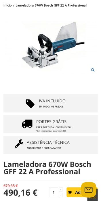 Fresadora - Lameladora Bosch 670W GFF 22A Profissional