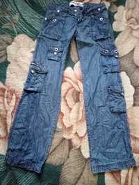 Штаны джинсовые женские с карманами