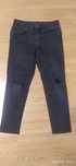 Spodnie George rozmiar 110 czarne Jeans przetarcia