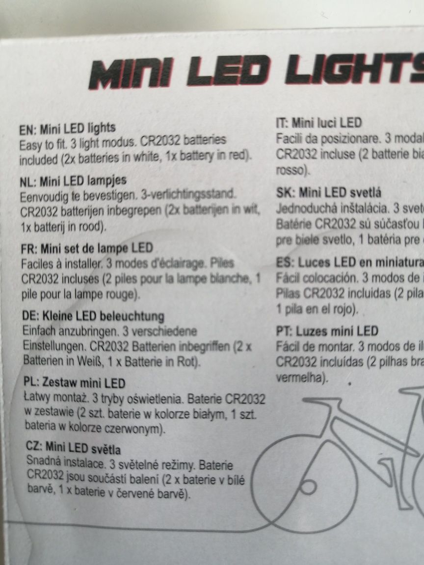 Światełka rowerowe mini led *