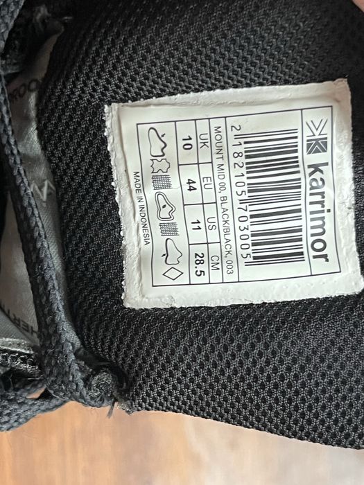 Практично нові 43.5 розмір ботінки Karrimor waterproof оригінал