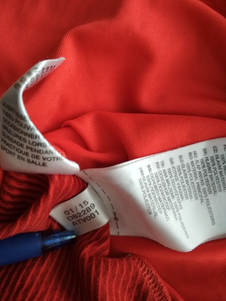 Adidas climacool czerwona sportowa koszulka longsleeve M