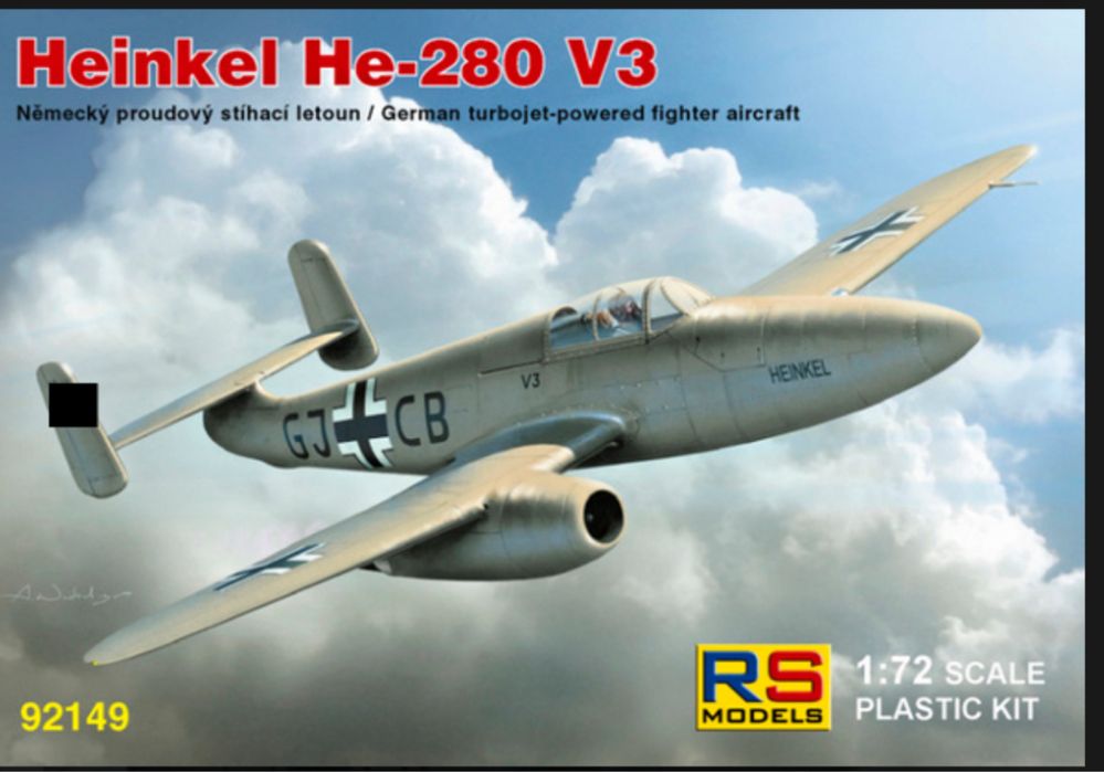 RS MODELS 92149 samolot HEINKEL HE-280 HES skala 1/72