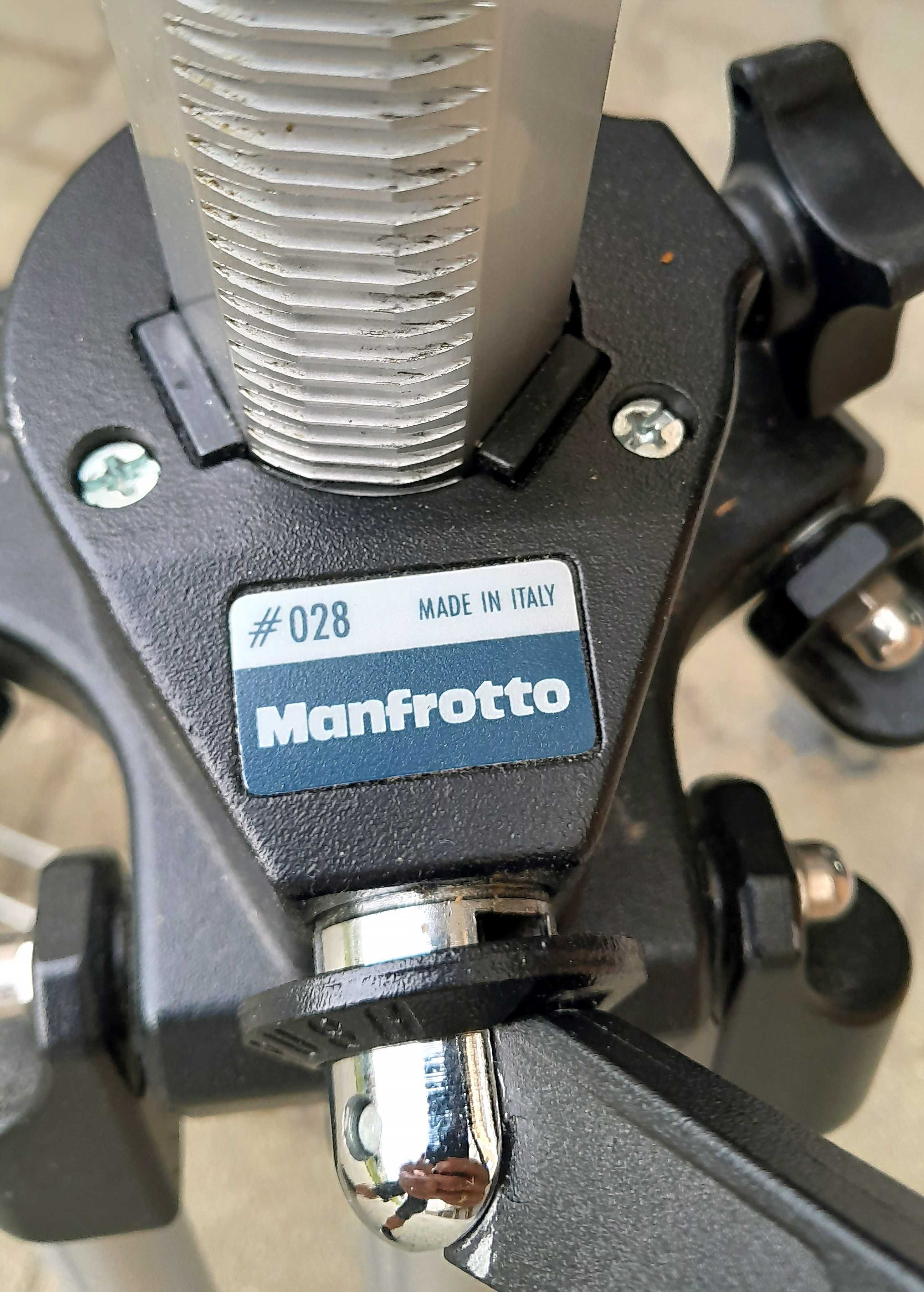 Statyw Manfrotto 028 + głowica 136 + leveling head 138