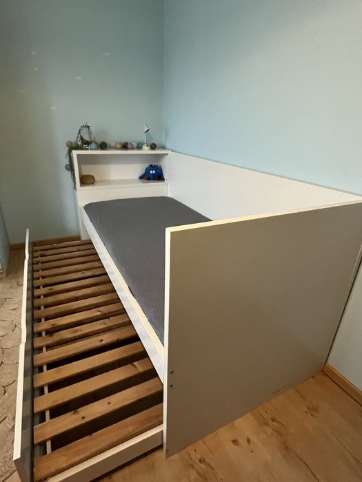 Łóżko IKEA 90x 200 cm podwójne z zagłówkiem