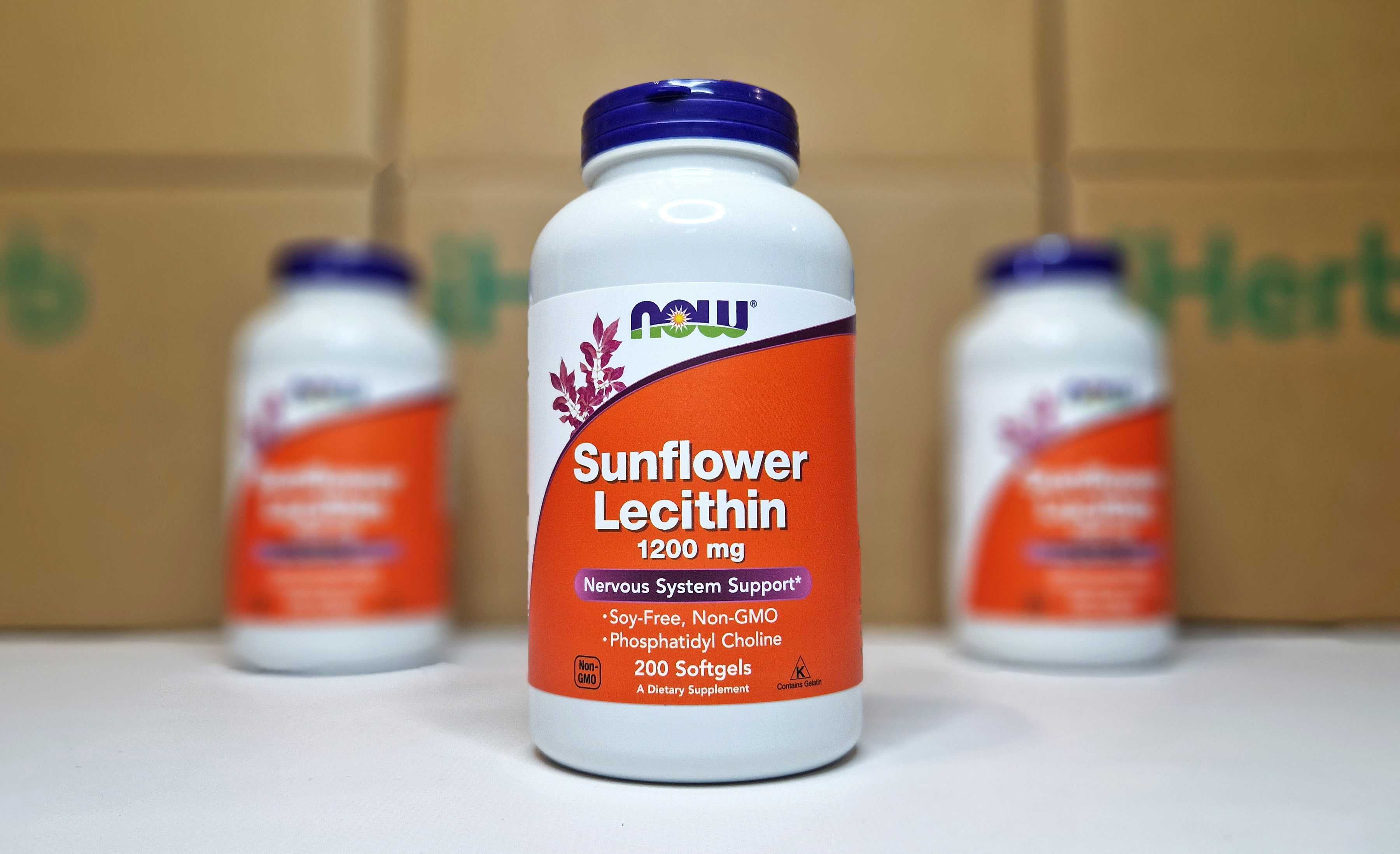 NOW Foods, Sunflower Lecithin, соняшниковий лецитин 1200мг, 100, 200шт