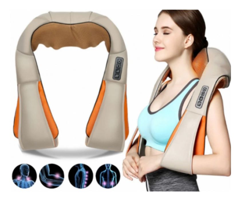 Роликовий масажер для шиї, плечей і всього тіла з підігрівом