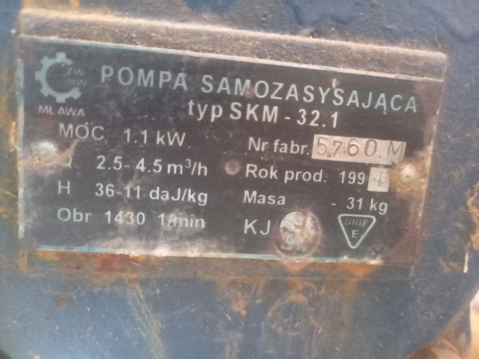 Pompa hydroforowa samozasysająca, hydrofor SKM - 32.1 1.1 kW 230
