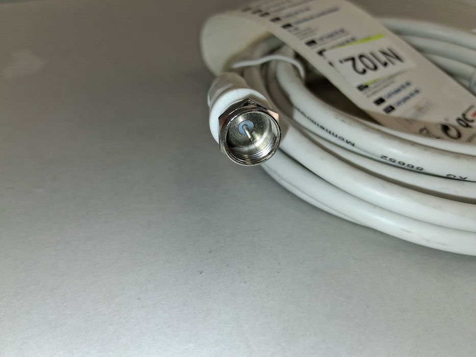 N102 Kabel Antenowy Satelitarny 3m Hama 85db Wtyk F - Wtyk F