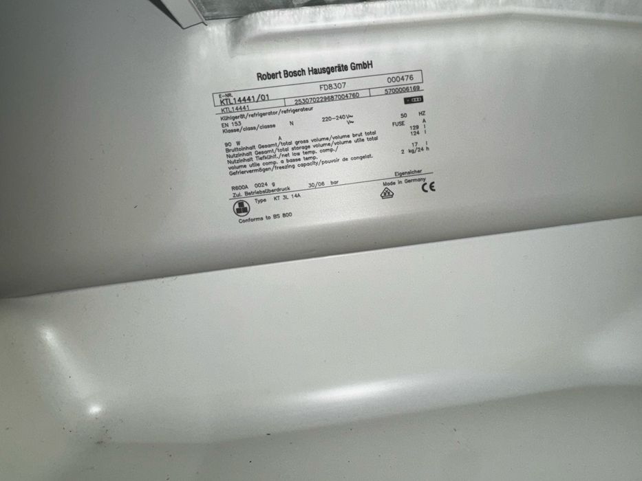 Lodówka z Zamrażalnikiem firmy Bosch model ktl14441/01 a + 85 cm wys