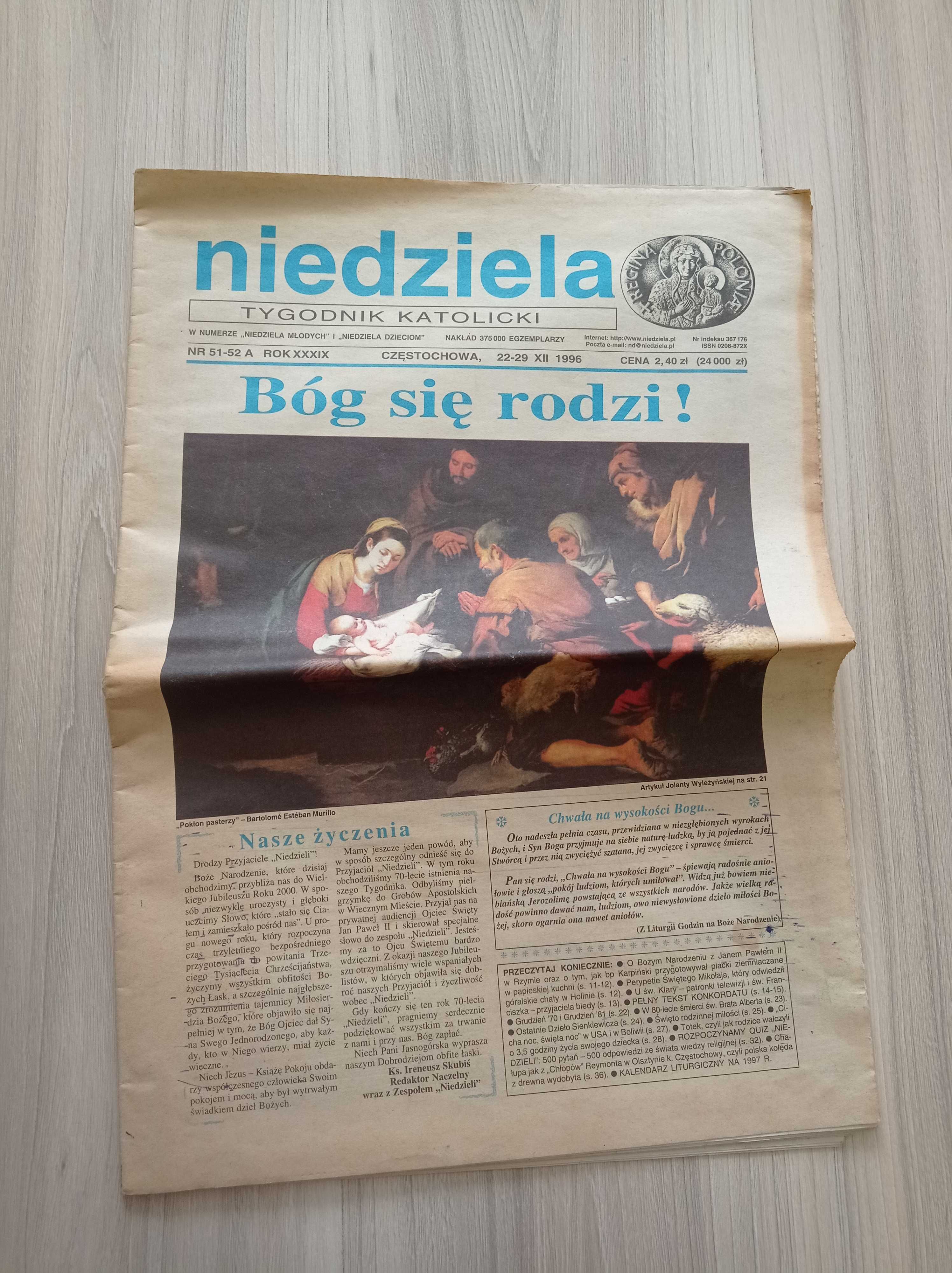 Niedziela nr 51-52 / 1996, 22-29 grudnia 1996